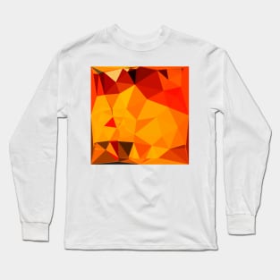 Cadmium Yellow Abstract Low Polygon Background Long Sleeve T-Shirt